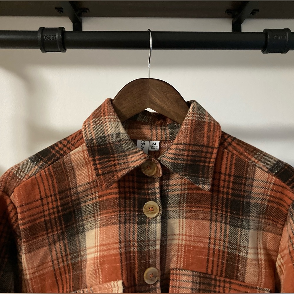 Grace + Karma cozy warm extra long Flannel NWO